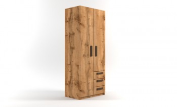 Шкаф 2-х створчатый с ящиками Шервуд (Дуб Вотан) в Ачинске - achinsk.mebel54.com | фото