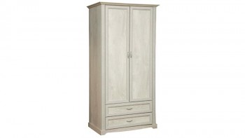 Шкаф для одежды "Сохо" (бетон пайн белый/2 ящика/зеркало) в Ачинске - achinsk.mebel54.com | фото