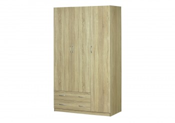 Шкаф для платья и белья 3-х дверный без зеркала Дуб Сонома в Ачинске - achinsk.mebel54.com | фото