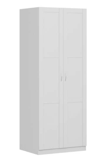Шкаф двухдверный Пегас сборный белый в Ачинске - achinsk.mebel54.com | фото