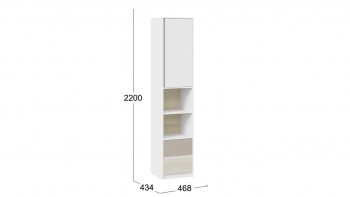 Шкаф комбинированный «Сканди» Дуб Гарден/Белый/Глиняный серый в Ачинске - achinsk.mebel54.com | фото