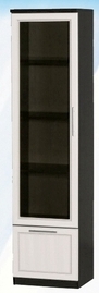 Шкаф средний с ящиком и стеклодверью ДЛЯ ГОСТИНОЙ ШСЯС-450 Венге/Дуб выбеленный в Ачинске - achinsk.mebel54.com | фото