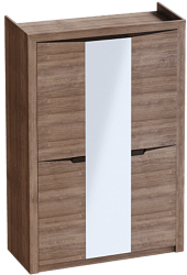 Шкаф трехдверный Соренто Дуб стирлинг/Кофе структурный матовый в Ачинске - achinsk.mebel54.com | фото