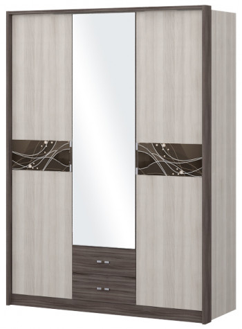 Шкаф трехстворчаты с зеркалом Шк68.1 Николь в Ачинске - achinsk.mebel54.com | фото