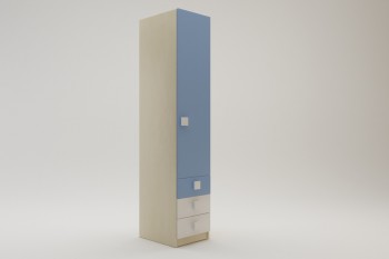 Шкаф угловой (секция с ящиками) Скай (Синий/Белый/корпус Клен) в Ачинске - achinsk.mebel54.com | фото