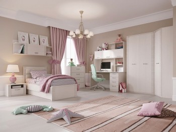 Спальный гарнитур для детской Элана Бодега белая в Ачинске - achinsk.mebel54.com | фото