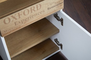 Стол с ящиками «Оксфорд» (Ривьера/Белый с рисунком) в Ачинске - achinsk.mebel54.com | фото