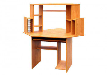 Угловой компьютерный стол (Вишня Оксфорд) в Ачинске - achinsk.mebel54.com | фото