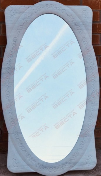 Зеркало Овальное МДФ Белый в Ачинске - achinsk.mebel54.com | фото